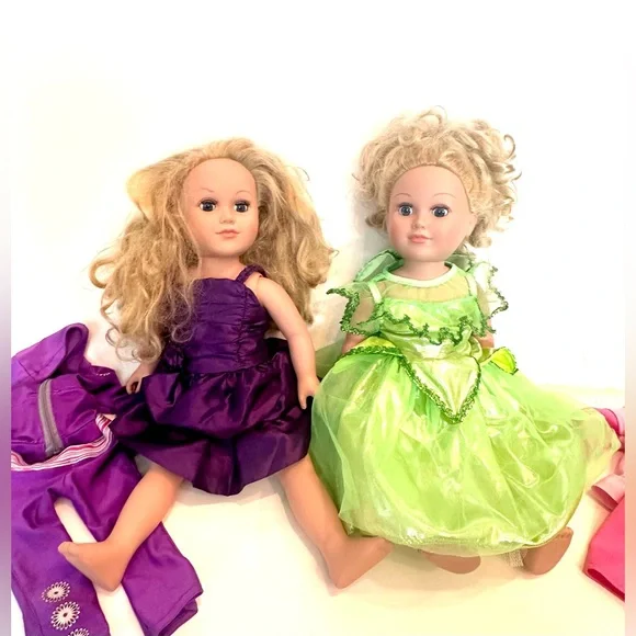 American Girl Cititoy 2013 18" Blonde Hair Blue Eyes Dolls (2) with Clothes - Picture 9 of 9